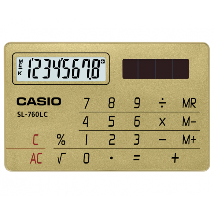 Calculadora casio de bolsillo sl-760lc gold
