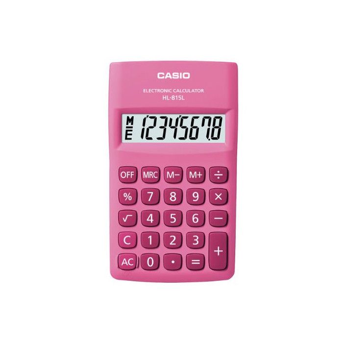 Calculadora casio de bolsillo hl 815 pk