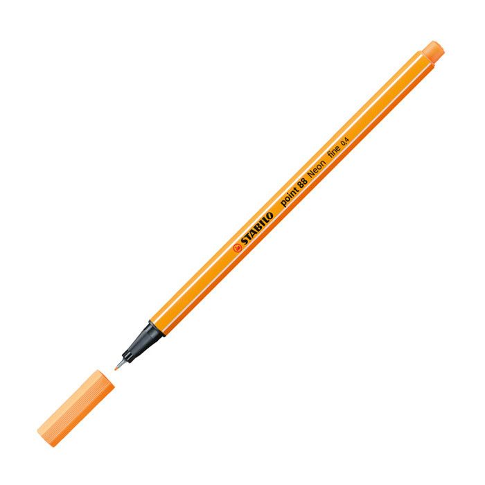 Marcadores fibra stabilo 88 naranja fluo 054