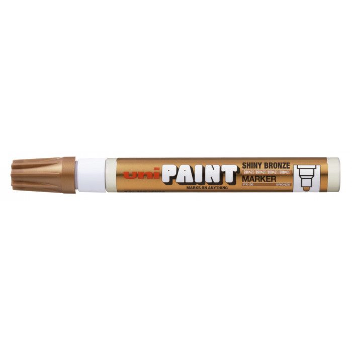 Marcadores fibra uni paint px20 bronce shiny