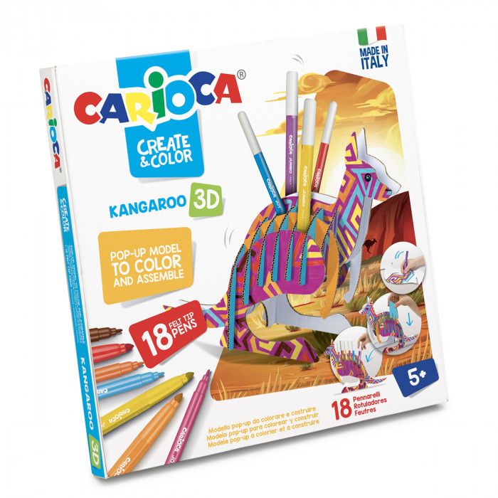 marcadores escolar carioca creat&color canguro 3d