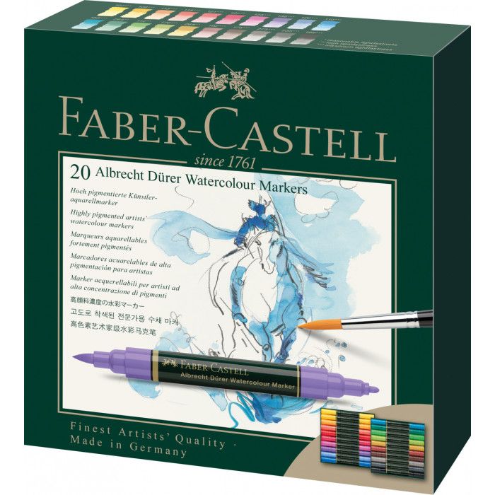 Marcadores faber castell  durer acuarelable x20