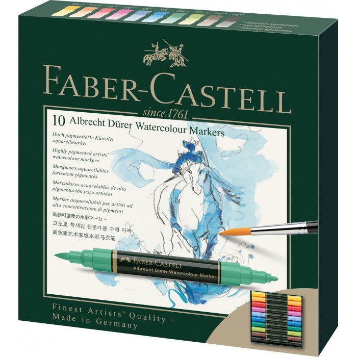 Marcadores faber castell  durer acuarelable x10