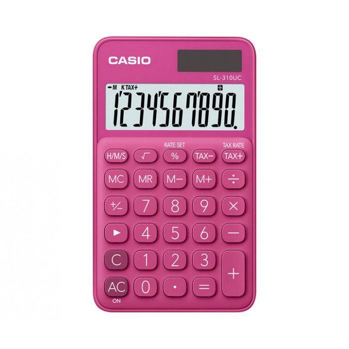 Calculadora casio de bolsillo sl-310uc-rd rojo