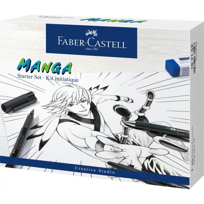 Marcadores faber castell  manga starter setx8+maniq