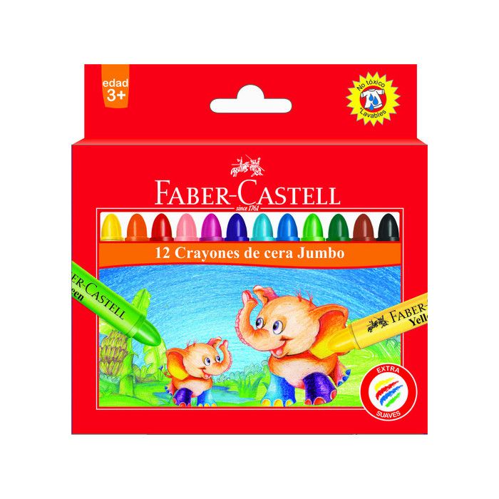Crayones faber castell  x12 jumbo comun