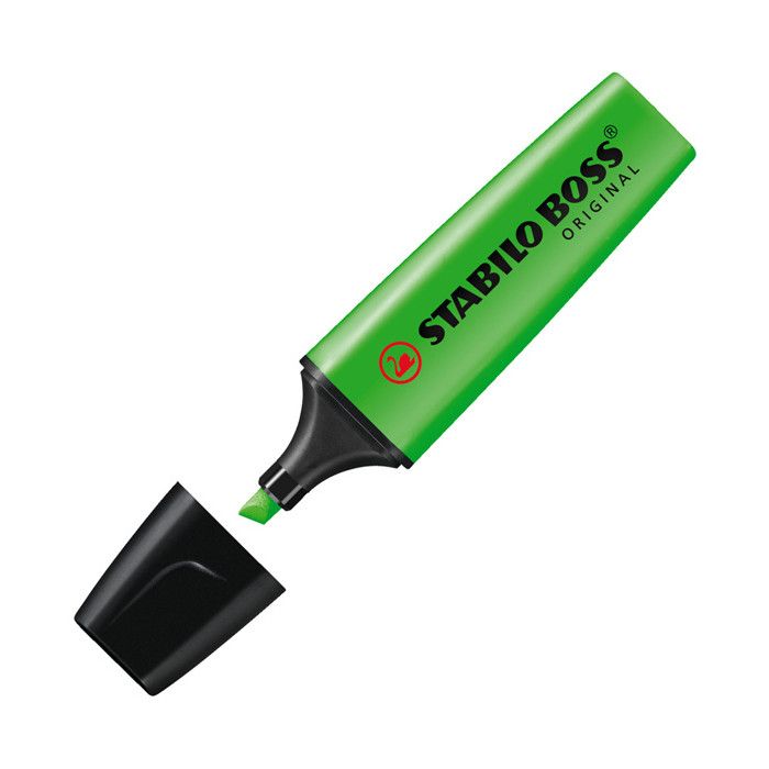marcadores resaltador stabilo boss comun verde