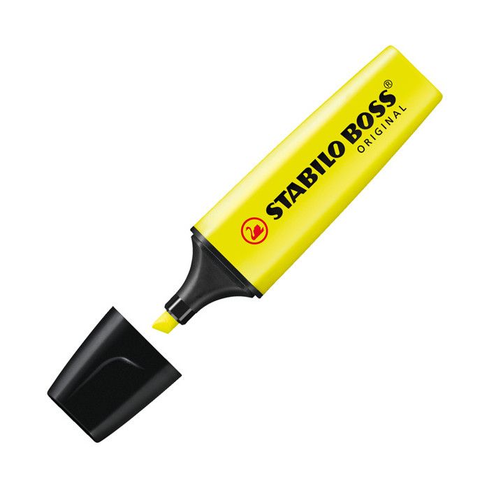 marcadores resaltador stabilo boss comun amarillo
