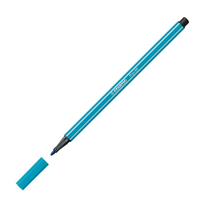 marcadores fibra stabilo 68 azul cobalto 31