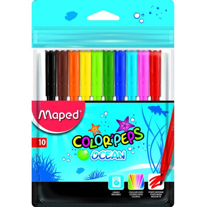 Marcadores escolar maped colorpeps ocean pulsex10