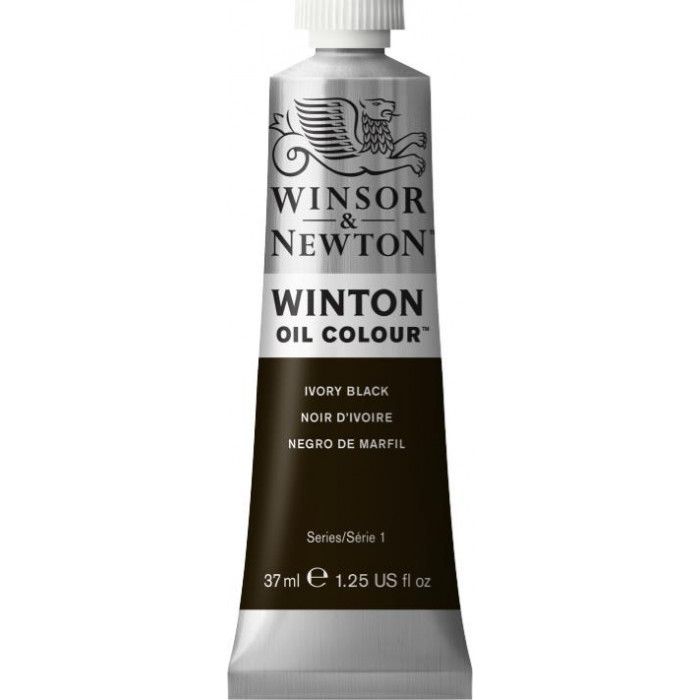 Oleo winsor & newton  winton 24 x 37ml.negro marfil