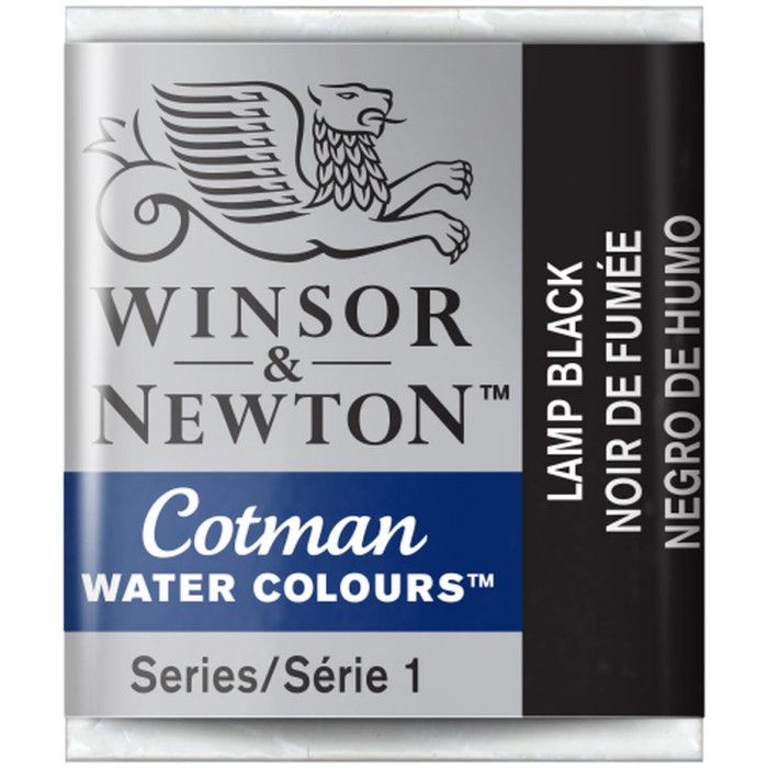 Acuarela winsor & newton  cotman pastilla 337 negro humo